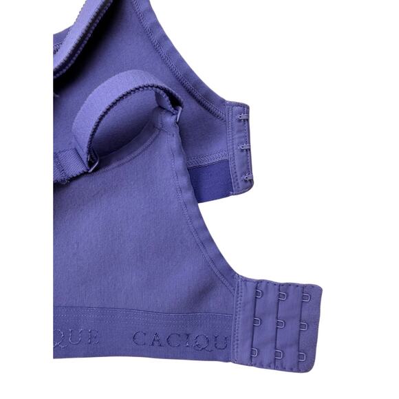 Lane Bryant Cacique Bra 48B Cotton Collection Lightly Lined No Wire Lavender - Picture 3 of 9